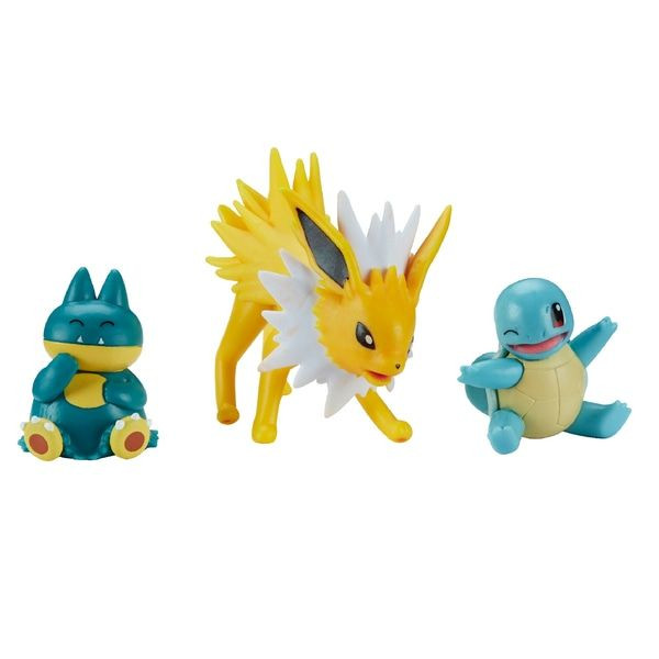 Pokémon Battle Figure Set - Mampfaxo, Schiggy & Blitza
