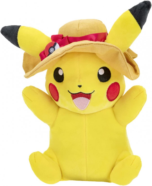 Pokémon - Plüschfigur - Pikachu mit Sommerhut