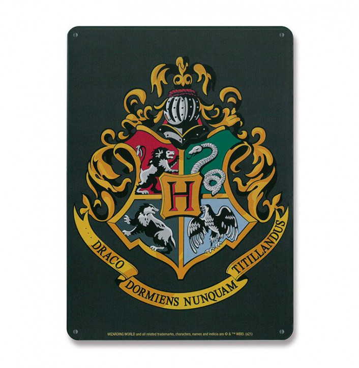Harry Potter - Blechschild - Hogwarts Logo