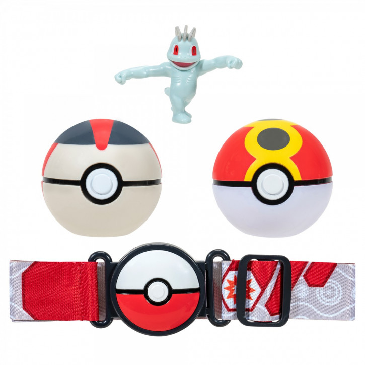 Pokémon - Clip'n'Go Poké Gürtel Set - Wiederball, Timerball & Machollo