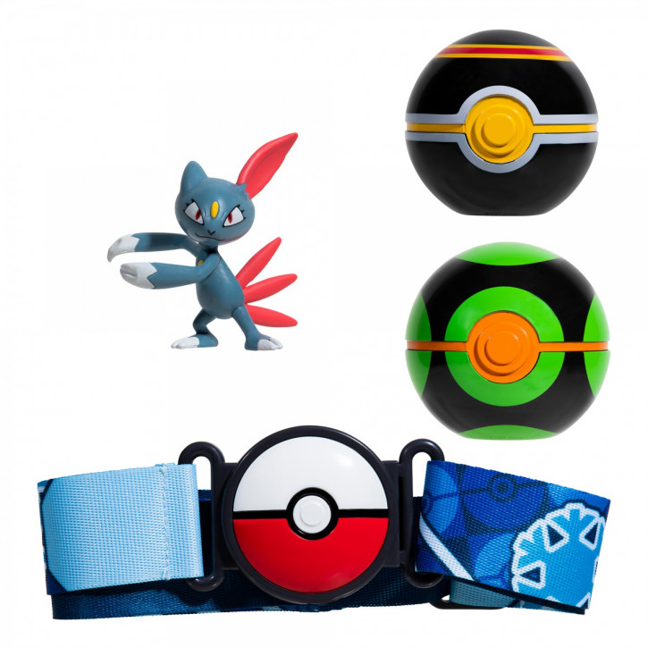 Pokémon - Clip'n'Go Poké Gürtel Set - Finsterball, Luxusball & Sniebel
