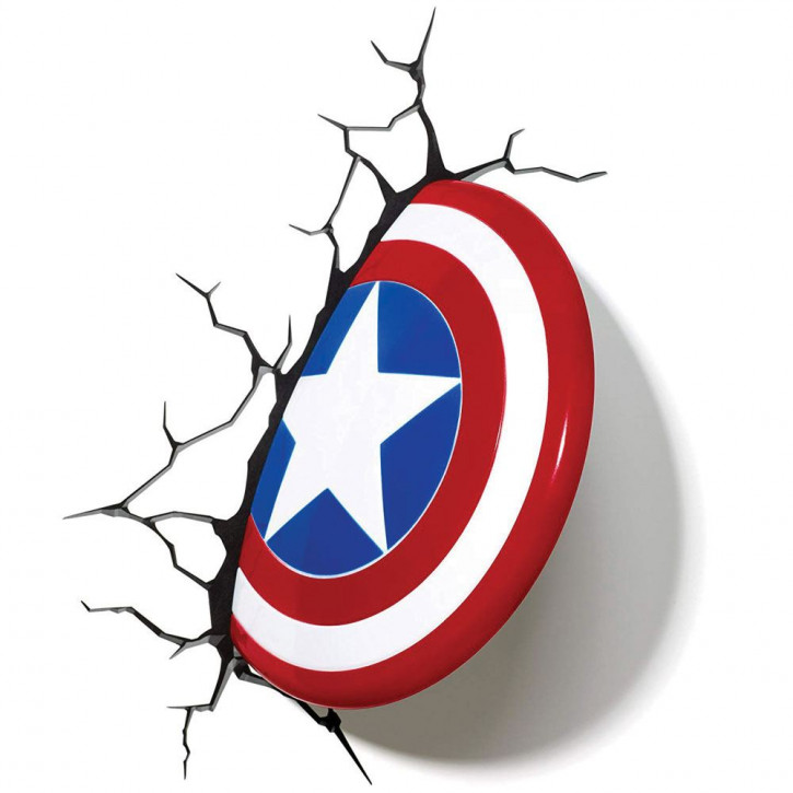 Marvel - 3D LED Leuchte - Captain America Shield