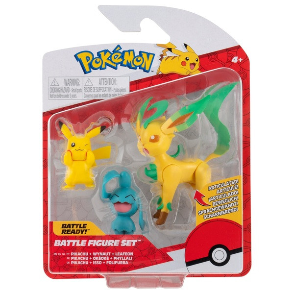 Pokemon Battle Figure Set - Pikachu, Isso und Folipurba