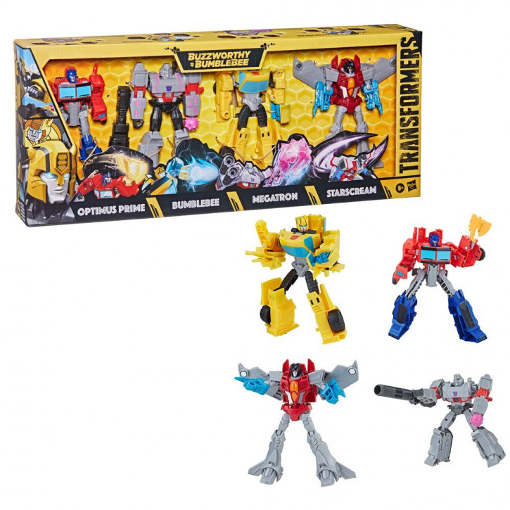 Transformers Buzzworthy Bumblebee Actionfiguren 4er-Pack Warriors
