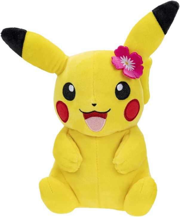 Pokémon - Plüschfigur - Pikachu with red flower