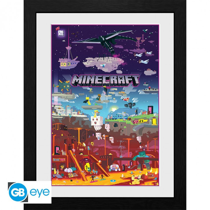 Minecraft - Gerahmter Druck - "World Beyond"