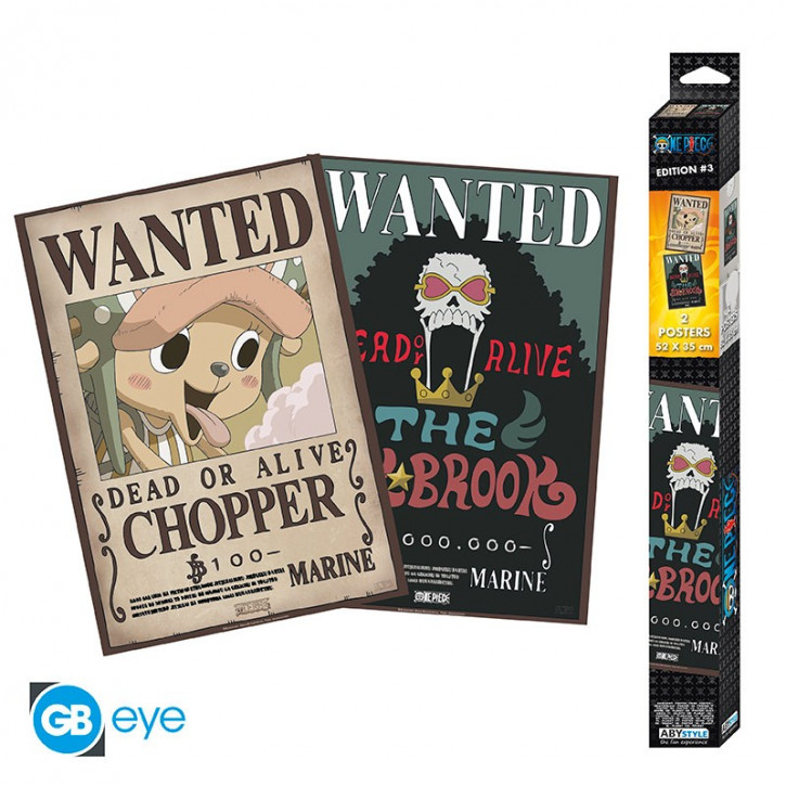One Piece - Set 2 Chibi Posters - Wanted Brook & Chopper