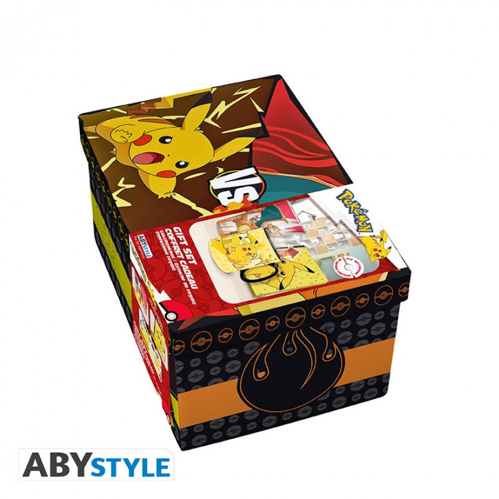 Pokemon - XXL Premium-Glaspck + HC-Becher + "Pikachu"-Notizbuch