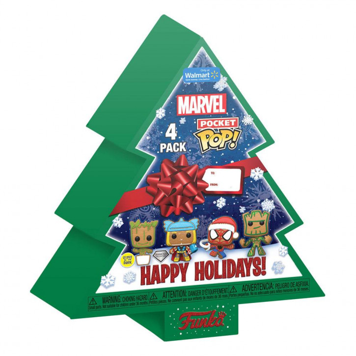 Marvel Holiday 2022 Pocket POP! - Vinyl Minifiguren - 4er-Pack Tree Holiday Box