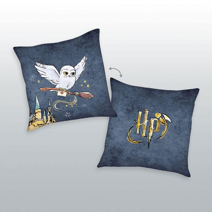 Harry Potter - Kissen - Logo & Hedwig