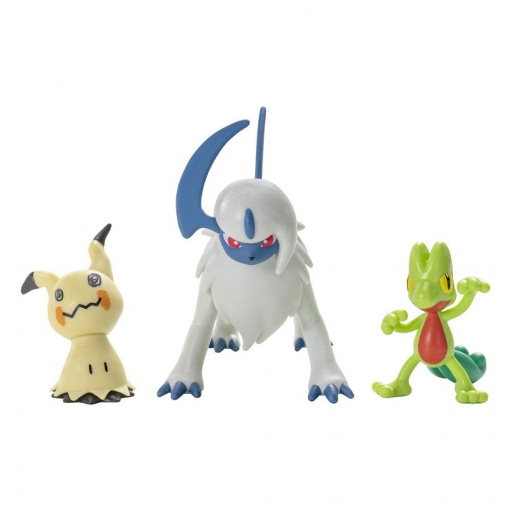 Pokémon - Battle Figure Set Figuren 3er-Pack - Geckabor, Mimigma, Absol